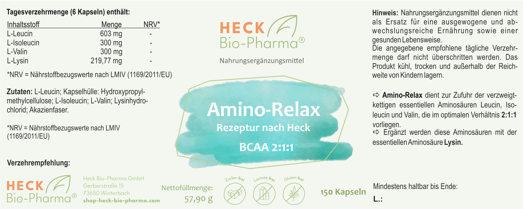 Amino-Relax, 150 Kapseln