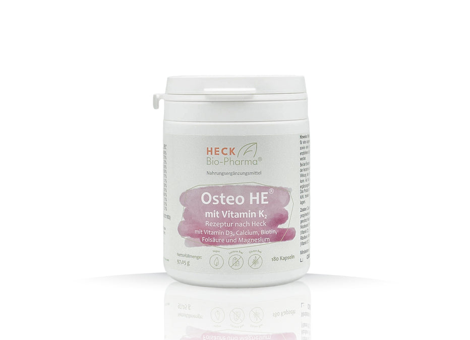 Osteo HE® mit Vitamin K2 - 180 Kapsel – Heck Bio-Pharma